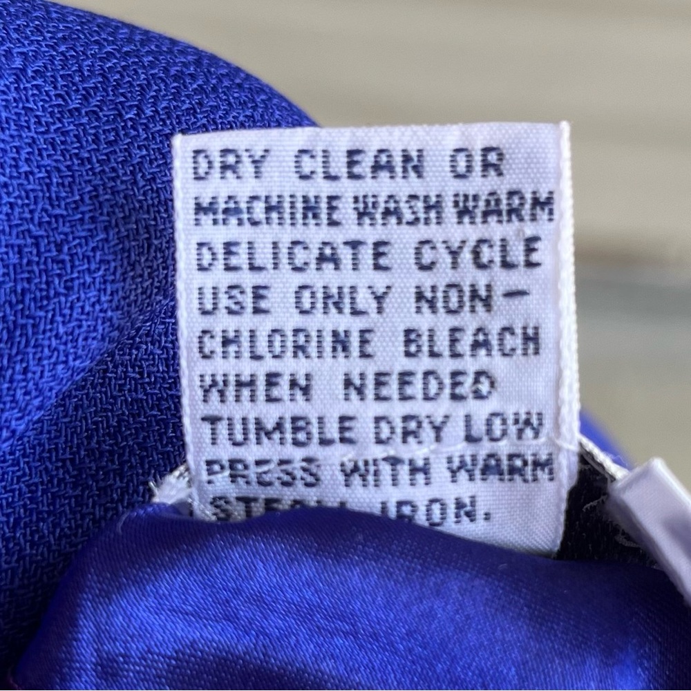 •Allison Smith• Vintage Royal Blue Event Dress - Size 6P - Picture 8 of 9